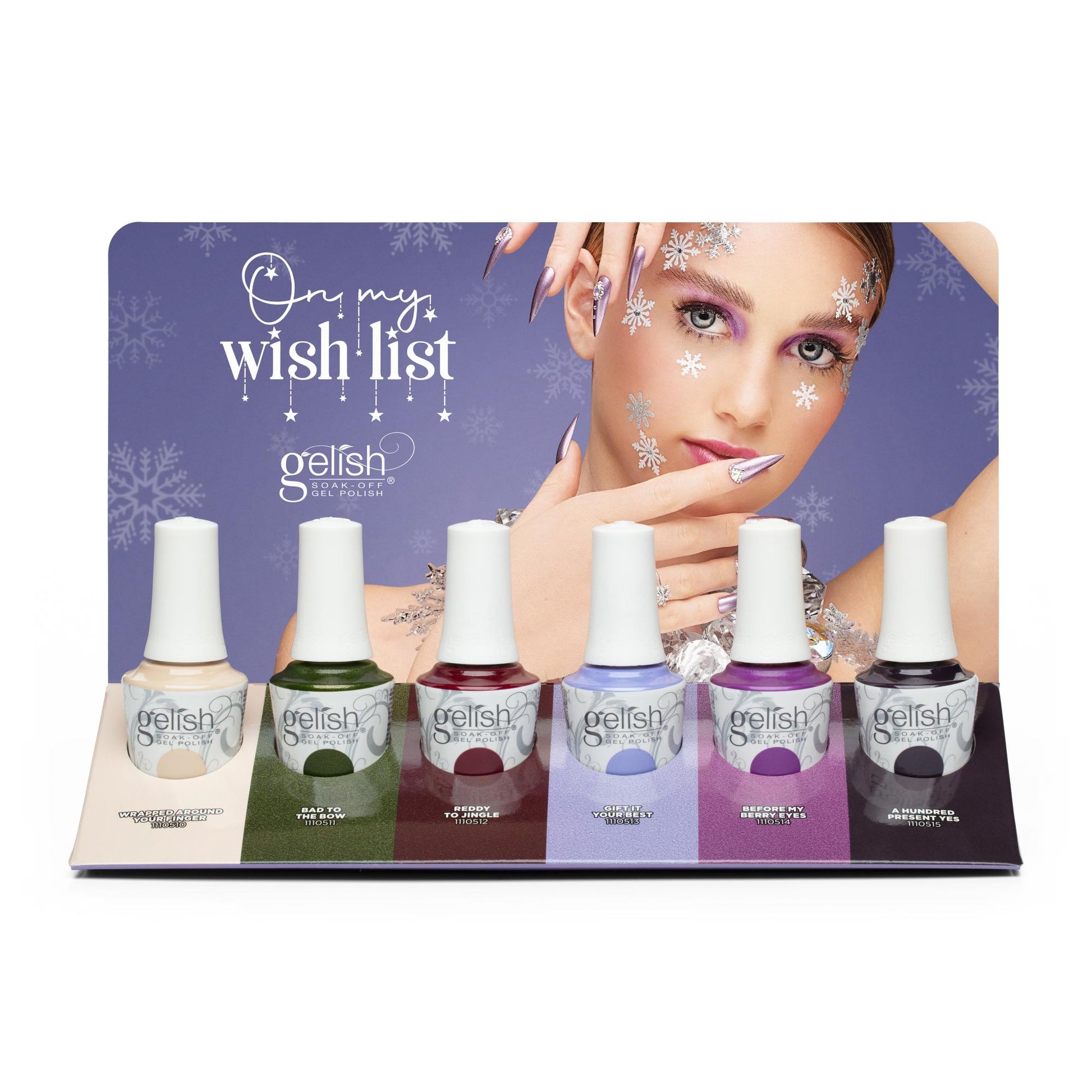 Gelish Gel Polish On My Wish List Collection Display, 12 pc