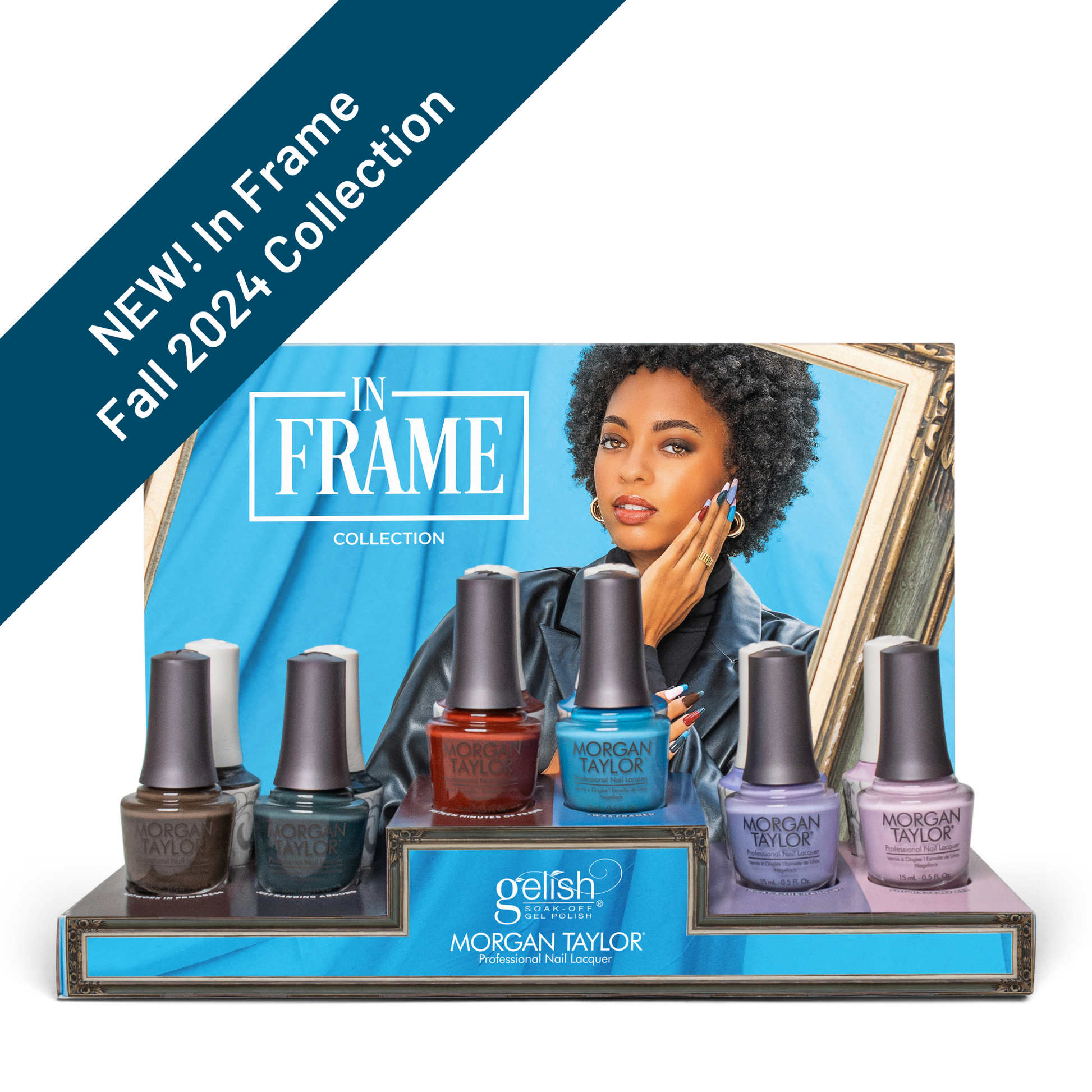 Gelish Morgan Taylor In Frame, Mixed Collection Display, 12 Piece