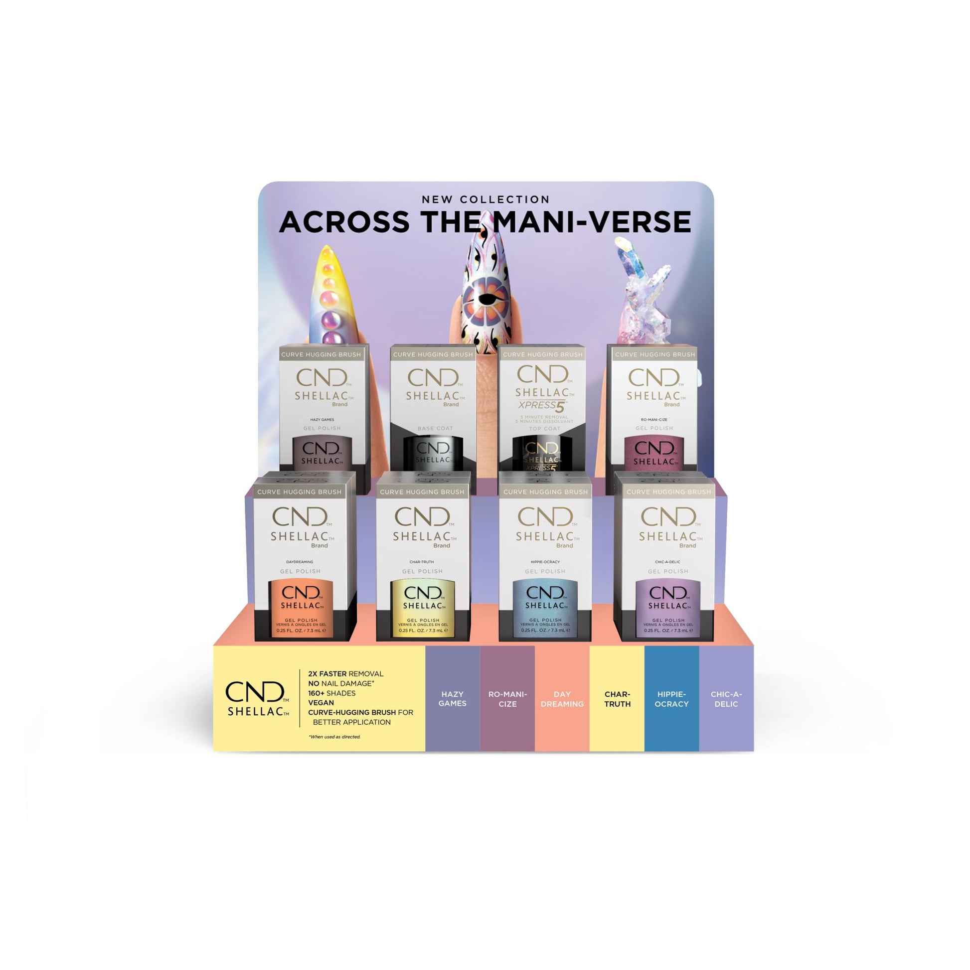 CND Shellac, Across The Mani-Verse, POP Display, 16 pc