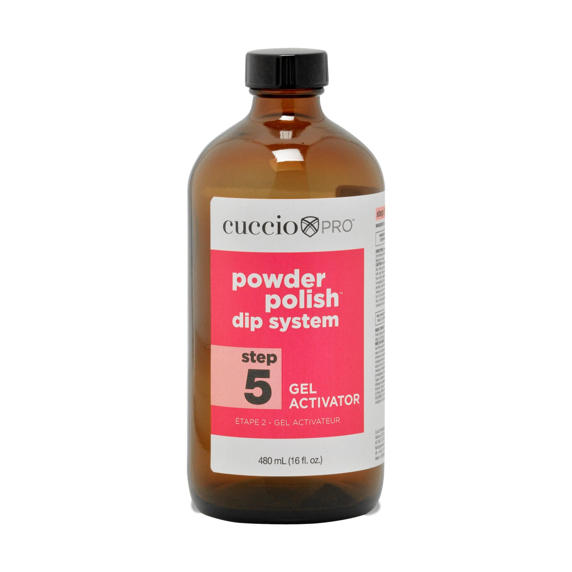 Cuccio Pro Step 5 Powder Polish Dip System Gel Activator Refill, 16 oz