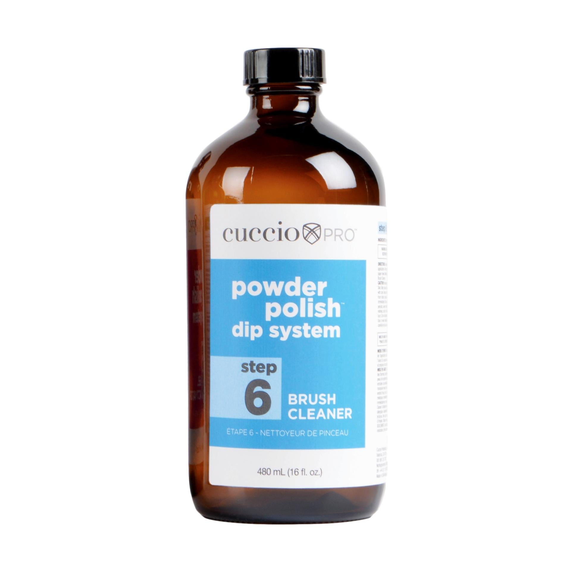 Cuccio Pro Step 6 Powder Polish Dip System Brush Cleanser Refill, 16 oz